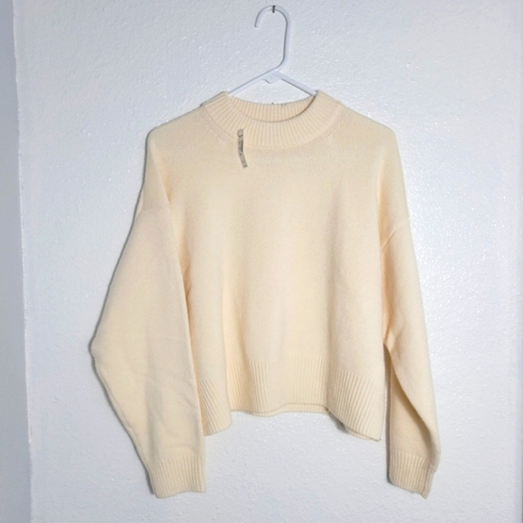 Madewell SoftWool Boxy Crewneck Sweater Sz S NWT NT602 - Picture 7 of 11